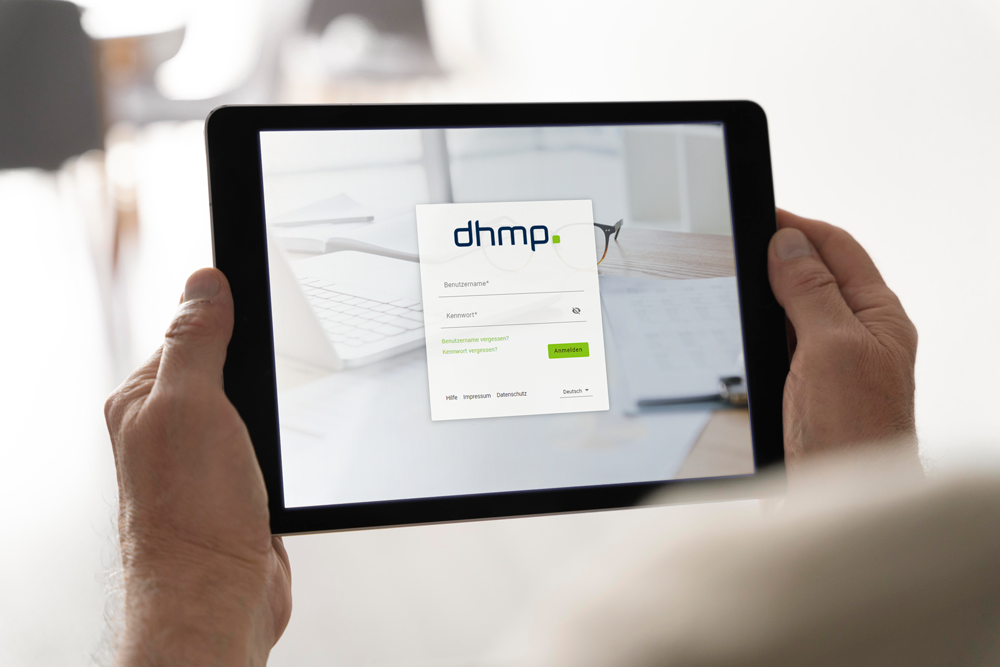 Dhmp Mandantenportal Tablet Screenshot